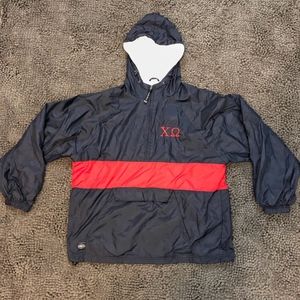 Chi Omega Charles River 1/4 Zip Rain Jacket
